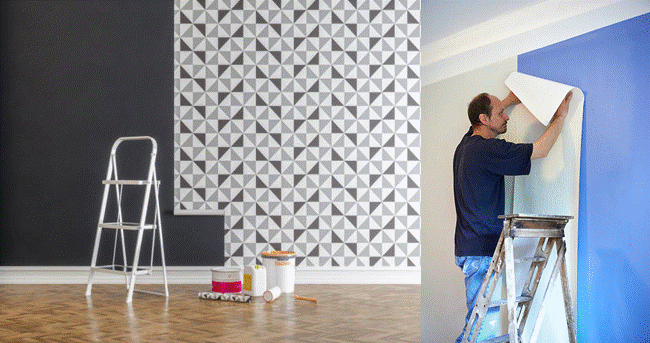 easy and simple wallpapering